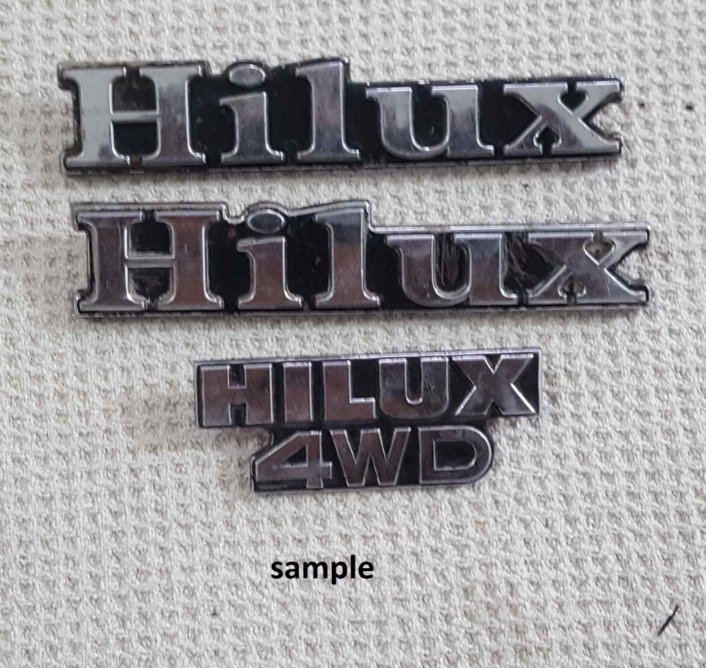 Hilux 4WD Car Emblem Set