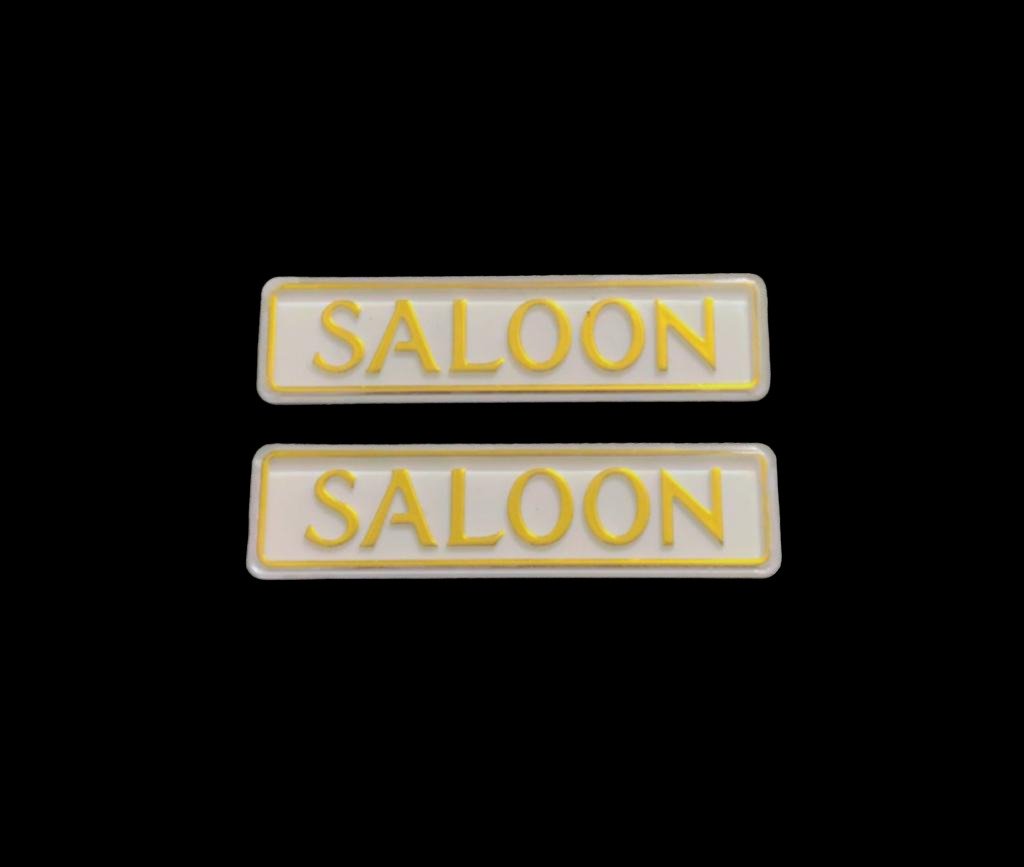 SALOON 2 PIECE FENDER EMBLEM