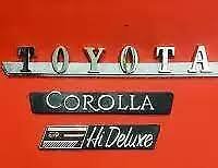Toyota Corolla 1974 Hi Delux fender monogram Emblem
