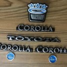 Toyota Corolla 7 Piece Emblem set for the model 1975 to 1976