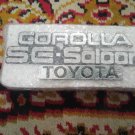 Toyota Corolla S.E Saloon 3 Piece Emblem Set