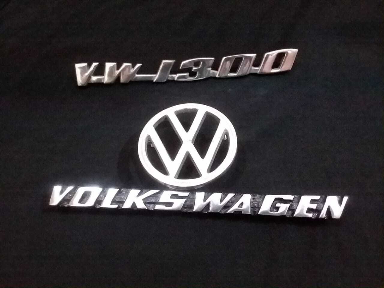 VOLKSWAGEN VW 1300 Digi Emblems With VOLKSWAGEN VW Bonut Emblem 3 Piece Set