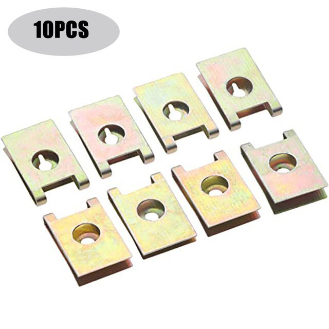 10/20/50PCS-Car-Screw-Base-U-Type-Clips-Auto-Modification-Fastener-Metal-Fender-Bumper-Protection-Cl