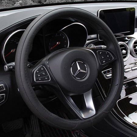 Soft-Braid-on-Car-Steering-Wheel-Cover-For-37---38-CM-14.5""-15""-Anti-slip-Inner-Ring-M-Size-Steeri