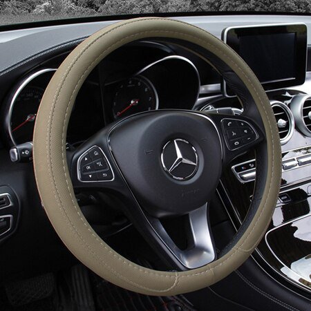 Soft-Braid-on-Car-Steering-Wheel-Cover-For-37---38-CM-14.5""-15""-Anti-slip-Inner-Ring-M-Size-Steeri