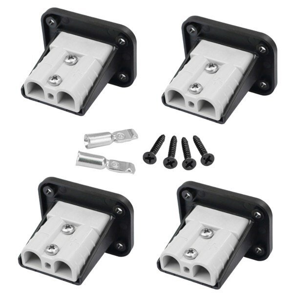 8X-Flush-Mount-50-Amp-Anderson-Plug-Mounting-Bracket-Panel-Cover-For-Caravan-Camper-Boat-Truck 4PCS