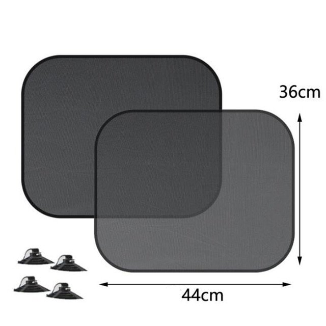 Car-heat-insulation-sun-shield-universal-windshield-folding-sun-visor 2pcs-rear-seat-side