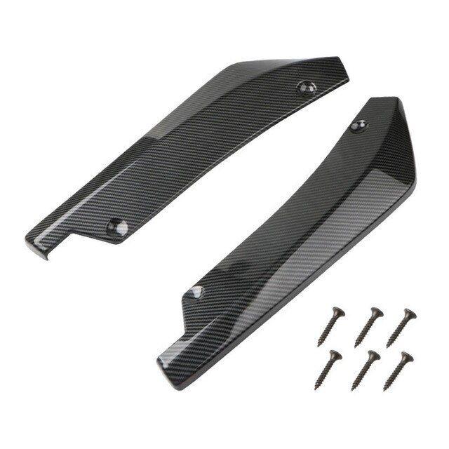 Universal-Car-Front-Rear-Bumper-Strip-Lip-Spoiler-Diffuser-Splitter-Scratch-Protector-Carbon-Fiber-W