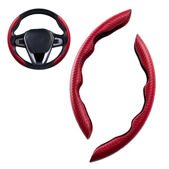 1Pair-Red-Carbon-Fiber-Look-Universal-Car-Steering-Wheel-Booster-Cover-Non-Slip-Auto-Interior-Decora