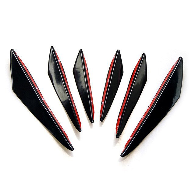 6pcs/set-Universal-Front-Bumper-Lip-Decoration-Diffuser-Splitter-Fins-Body-Spoiler-Canards-Valence-C