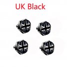 4pcs/Set-Chrome-Metal-England-British-Flag-Silicon-Surface-Anti-theft-Screws-Car-License-Plate-Bolts
