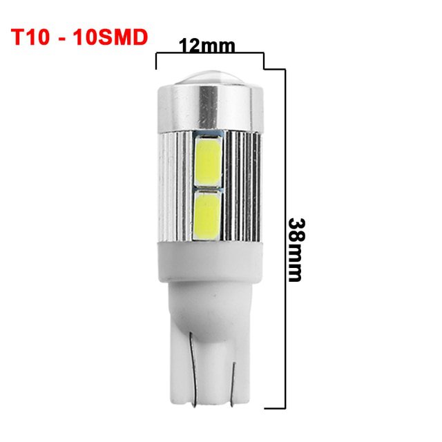 1x-Car-T10-LED-Bulb-6-SMD-12V-White-6500K-W5W-LED-Signal-Light-10-SMD-Auto-Interior-Wedge-Side-Licen