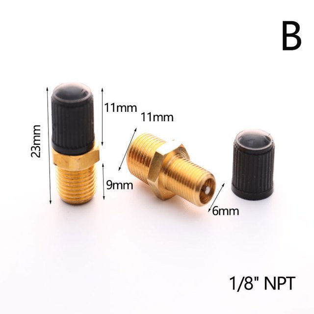2pcs/pack-M10/1/8''/1/4''-NPT-MPT-Brass-Air-Compressor-Tank-Fill-Valve-Double-Head-Standard-Valve-Co