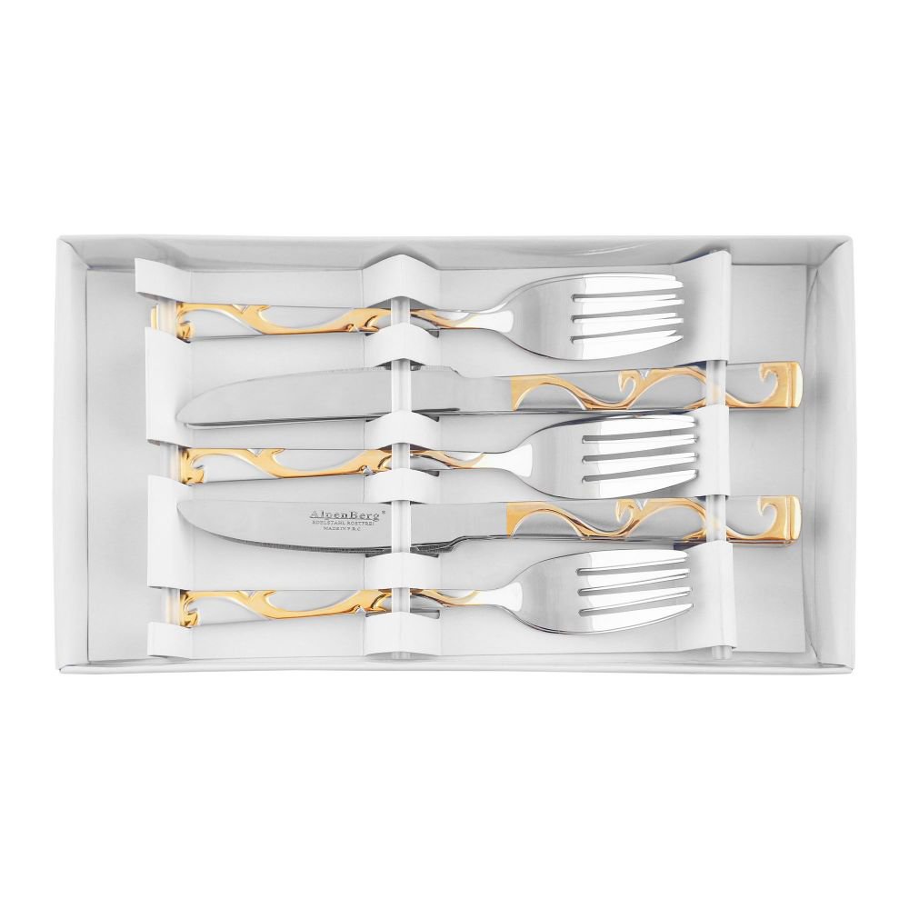 Alpen Berg Fruit Knife + Fork, 12-Pack, YY001