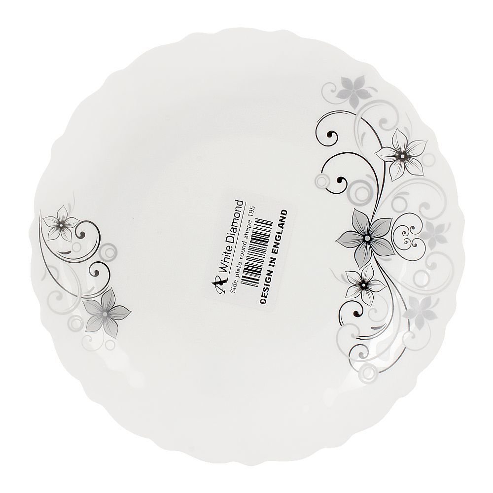 White Diamond Medium Plate, 7 Inches, No. 642