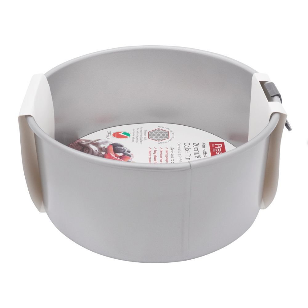 Prestige BakeMaster Loose Base Cake Tin, 8 Inches, 57130