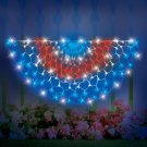LED Lighted Patriotic 4th of July Porch Patio Fence Bunting 4 Foot