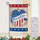 Americana Heart Design "FREEDOM" 4th of July Outdoor Lawn Flag