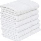 6 PCS White 24x48 Bath Towels Cotton Blend Pool Gym Towels