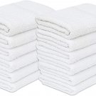 12 PCS White 24x48 Bath Towels Cotton Blend Pool Gym Towels