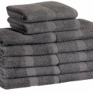 12 PCS Cotton Hand Towels Bleach Proof Salon Towels 16x27 - GRAY