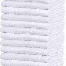 12 PCS Hand Towels Salon Towel Set 15x25 Cotton Blend White