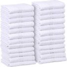 24 PCS Hand Towels Salon Towel Set 15x25 Cotton Blend White