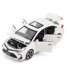 White 1/32 Toyota Corolla Diecast Alloy Metal Toy Car Miniature Model Pull Back Sound & Light Gift