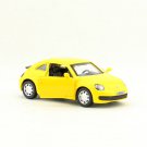 Diecast Metal Toy Model 1:43 Scale Volkswagen New Beetle Car Pull Back Doors Openable YELLOW