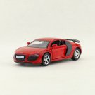 Diecast Metal Toy Model 1:43 Scale Audi R8 Spyder Racing Car Pull Back Doors Openable RED