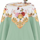 Embroidered Butterfly Flowers Table Linens Tablecloth