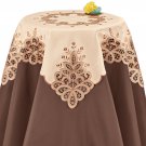 Elegant Battenburg Floral Lace Table Linens Square Tablecloth