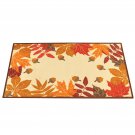 Colorful Fall Leaf Border Skid-Resistant Accent Rug