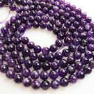 Natural Amethyst Smooth Round Beads 4mm 6mm 8mm 10mm 12mm Approx 15.5" Strand