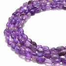 Natural Amethyst Smooth Pebble Nugget Beads Approx 5-8mm 15.5" Strand