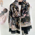 300S Cashmere Scarf Wrap Shawl Tree Print Thin Soft Delicate 78" x 39" Elegant Women