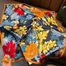 Mulberry Silk 26” Square Scarf Women Neckerchief Wrap Floral Orange Zt198 Elegant Women