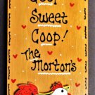 Personalize Chicken Coop Sweet Coop Name Wall Kitchen Rooster Plaque Sign Decor