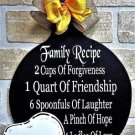 Sunflower Chefs Hat Skillet Family Recipe Kitchen Wall Art Hanger Plaque Sign Decor