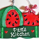 Personalize Watermelon Kitchen Name Wall Art Door Country Wood Plaque Sign Decor