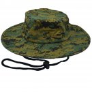 Bucket Hat Fishing Camping Safari Boonie Sun Brim Summer Cap Unisex Cotton Color Desert Green