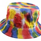 Unisex Bucket Hat Cotton Boonie Visor Hunting Fishing Summer Cap L/XL Tie Dye - D