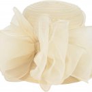 Lady Derby Cloche Hat Bow Bucket Wedding Bowler Hats Color Ivory