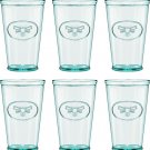 Bee Relief Recycled Green 16 Oz. Hiball Drinking Glasses Set Of 6 Drinkware