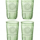 Cooler Drinking Glass Set Of 4 16 Oz - Pastel Green Drinkware