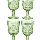 Stemware Drinking Glass Set Of 4 10.75 Oz Pastel Green Drinkware