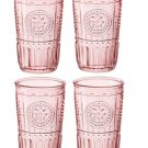 Cooler Drinking Glass Set Of 4 16 Oz Cotton Candy Pink Drinkware