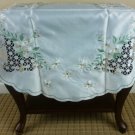 Embroidered Green Flower Tablecloth 33" Round Night Stand Side End Table Cover Party Supplies