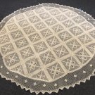 88" Round Beige Cotton Crochet Lace Vintage Style Tablecloths Party Supplies