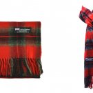Red Black Winter Scarf Scarves Checked Plaid Wool 100% Cashmere Stripe